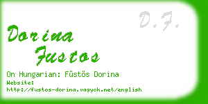 dorina fustos business card