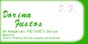 dorina fustos business card
